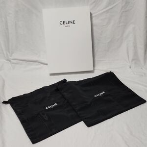 Celine Black Dust Bags with Empty White Box